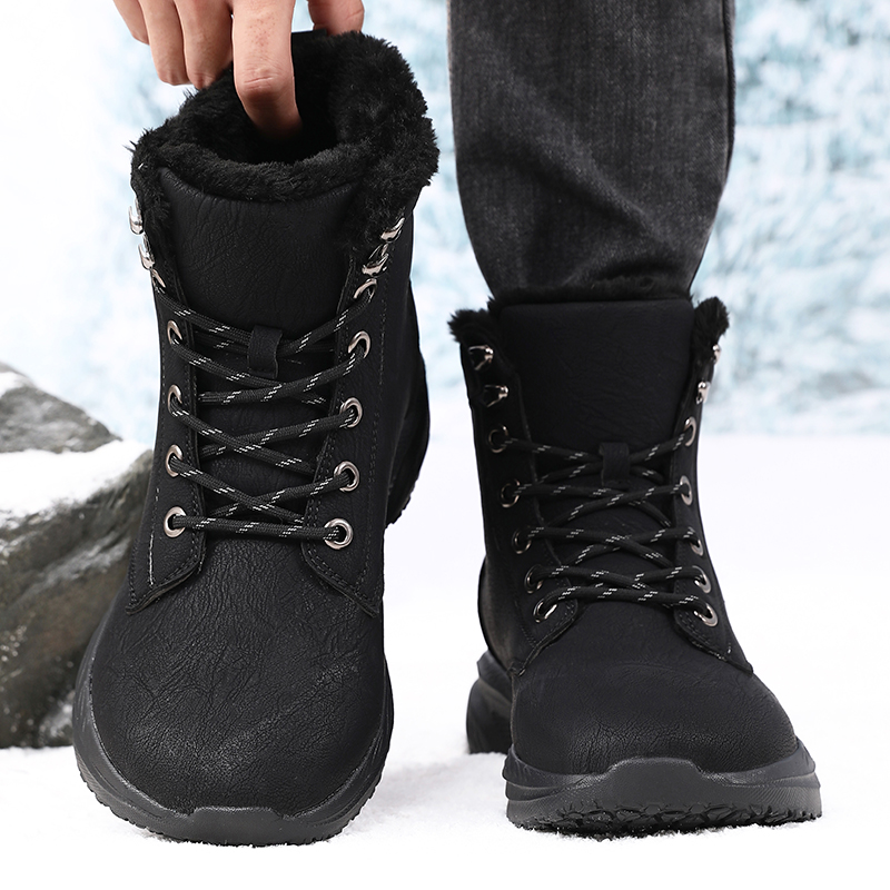 Men'S Shoes With Wide Toe Box - Men Winter Snow Boots for Waterproof