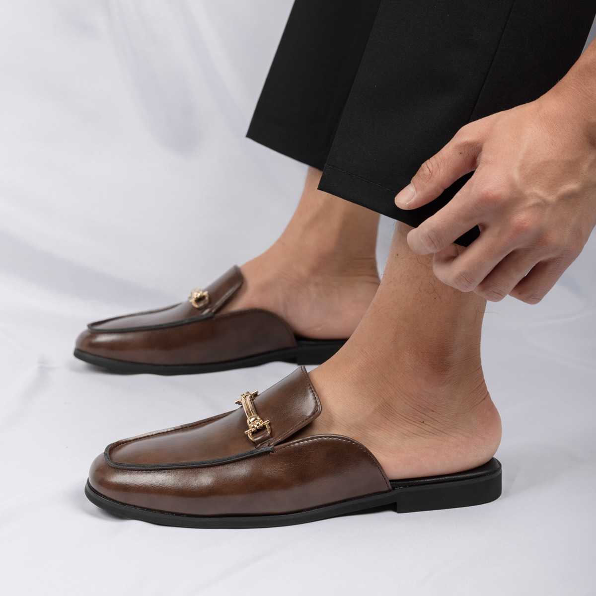 Men Shoes Classic - Men Leather Shoes Casual Slippers For