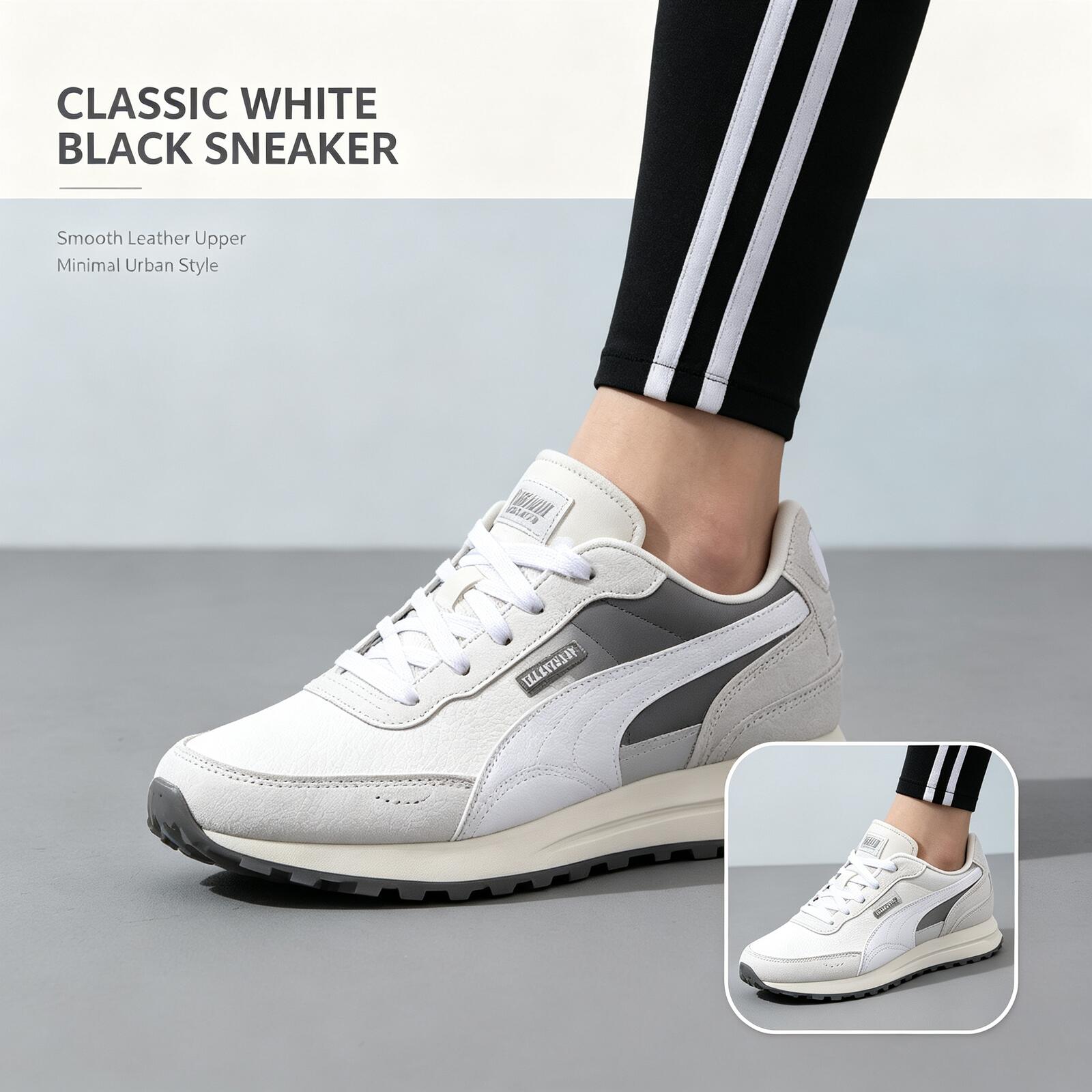 Men Shoes Jordan - PUMA Men White Black Low Top