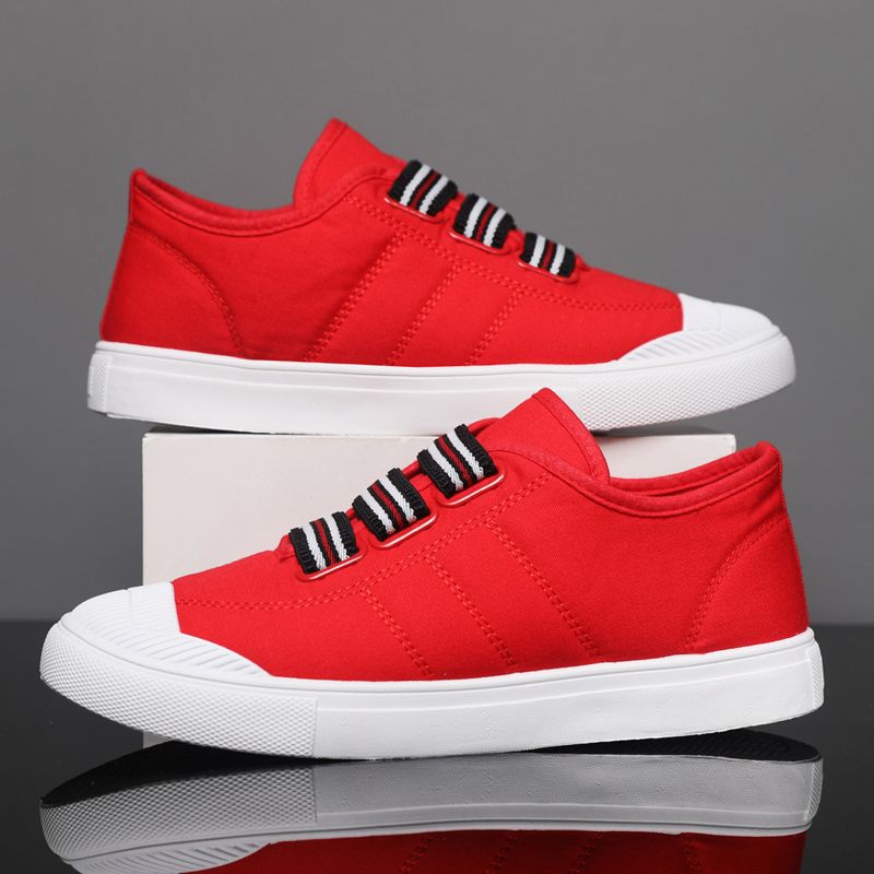 Men Shoes Red Tape - 2026 New Men's Red Canvas Slip-On