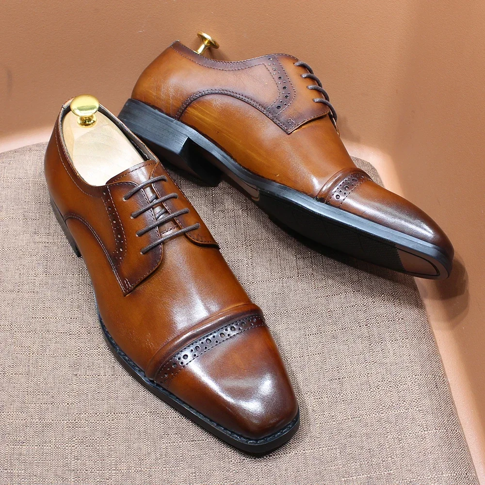 Sturdy Cap-Toe Oxfords Genuine - Men'S Shoes Smart reseña y precio