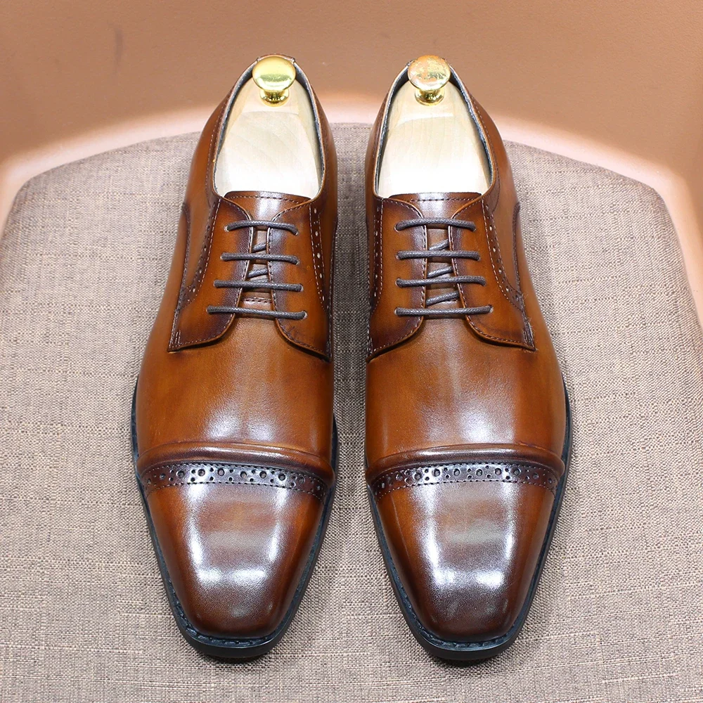 Sturdy Cap-Toe Oxfords Genuine - Men'S Shoes Smart reseña y precio
