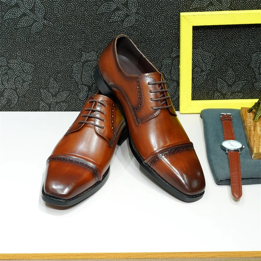 Sturdy Cap-Toe Oxfords Genuine - Men'S Shoes Smart reseña y precio