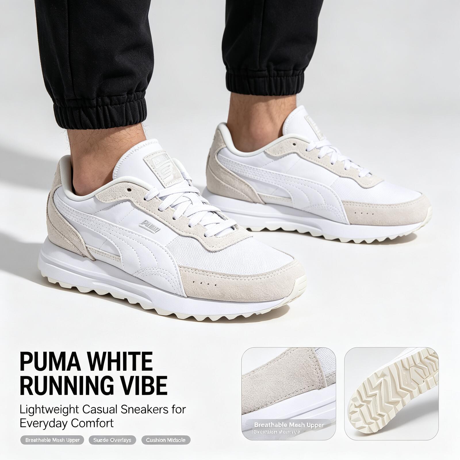New Hot Puma White Lightweight - Men Shoes Jordan reseña y precio