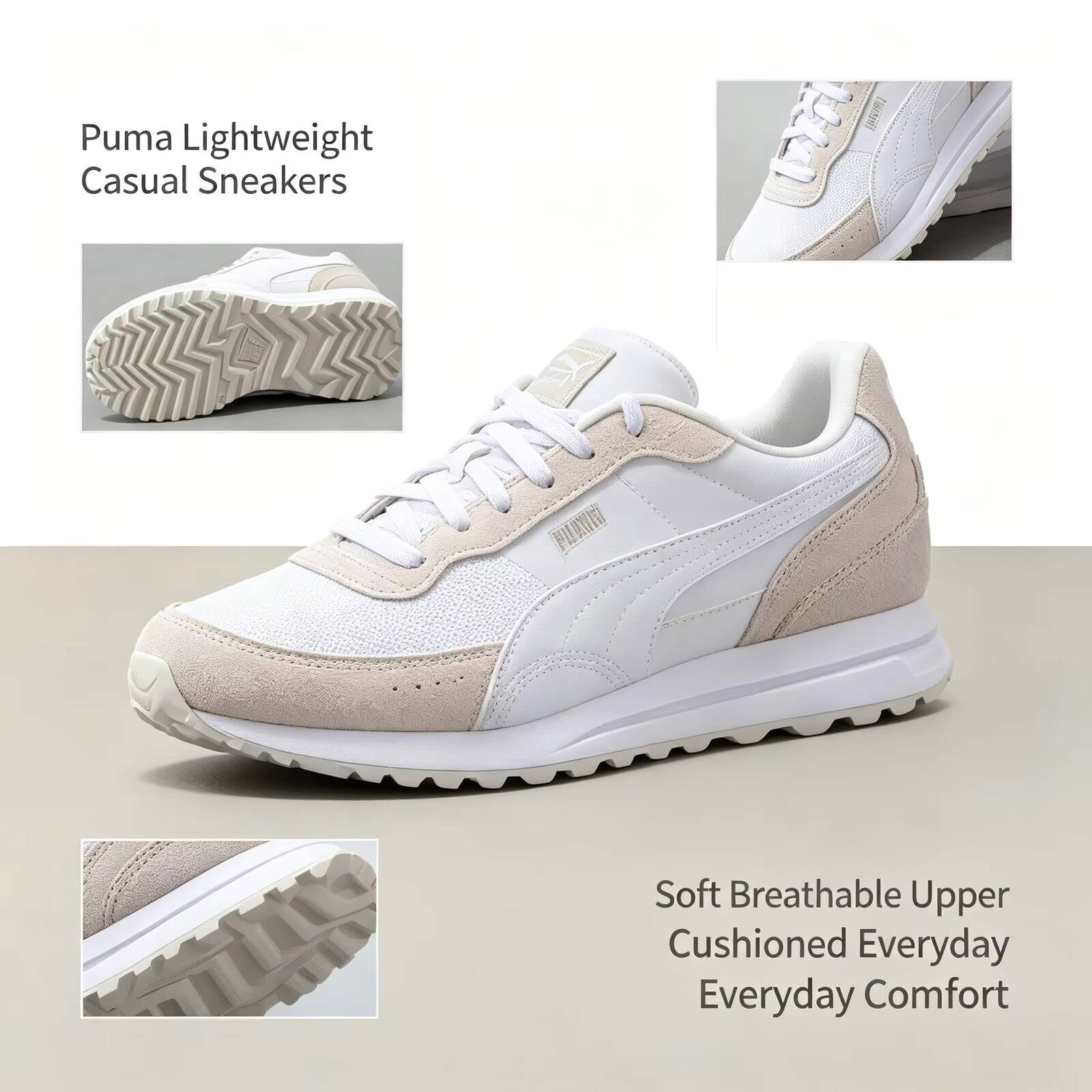 New Hot Puma White Lightweight - Men Shoes Jordan reseña y precio