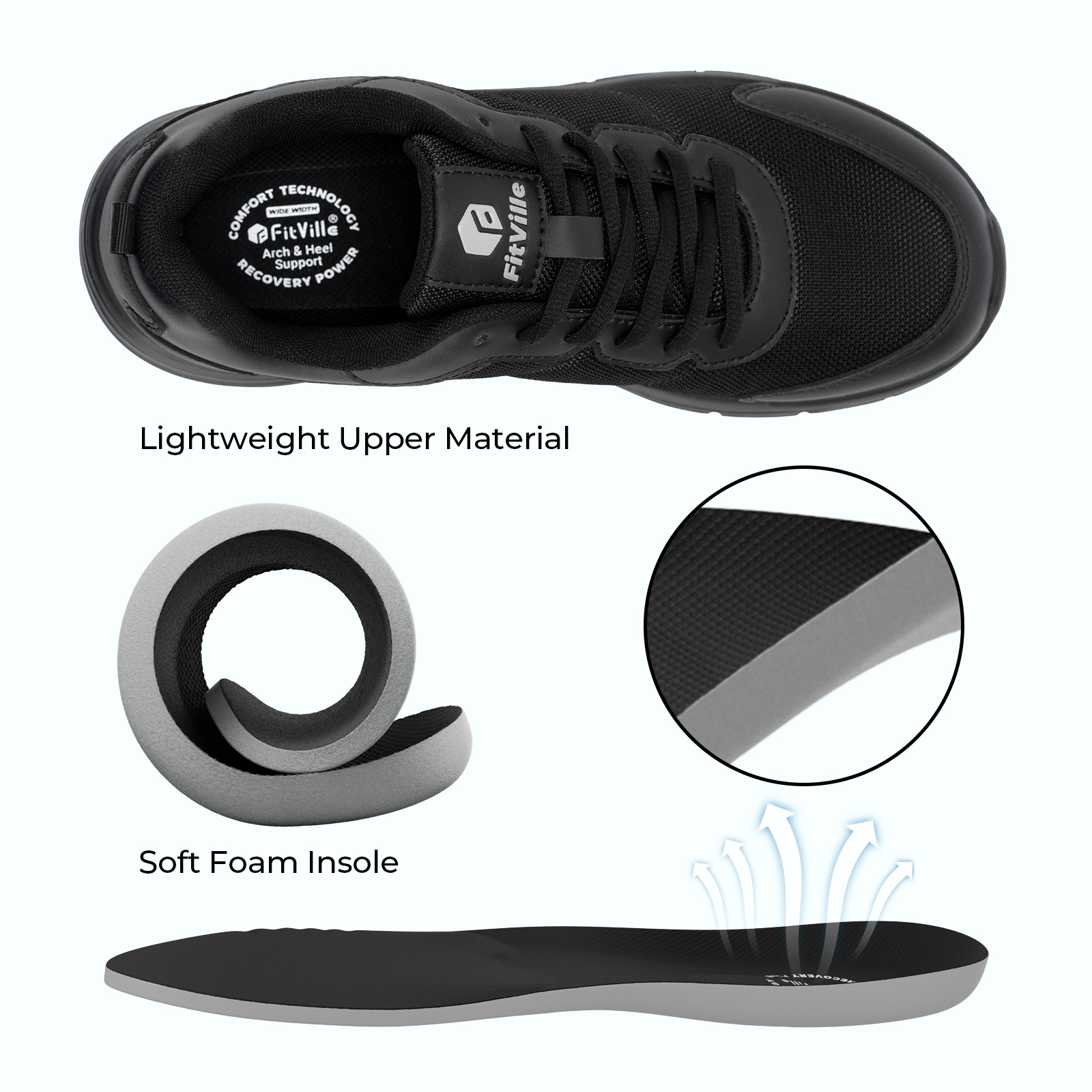 FitVille Men's Walking Shoes W - Men'S Shoes For Plantar Fasciitis reseña y precio