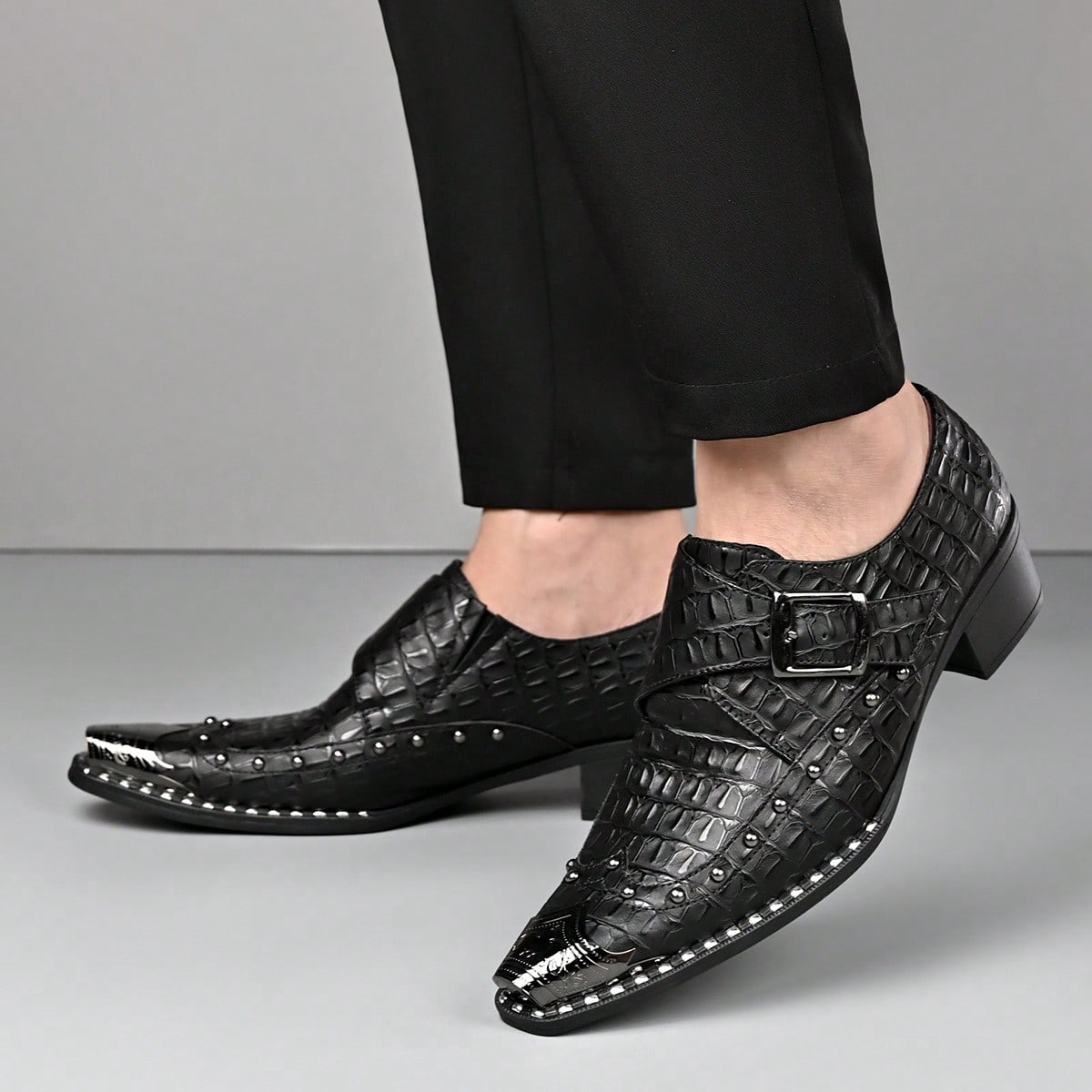 Vintage-Style Men Buckle Monk  - Shoes Heels Men reseña y precio