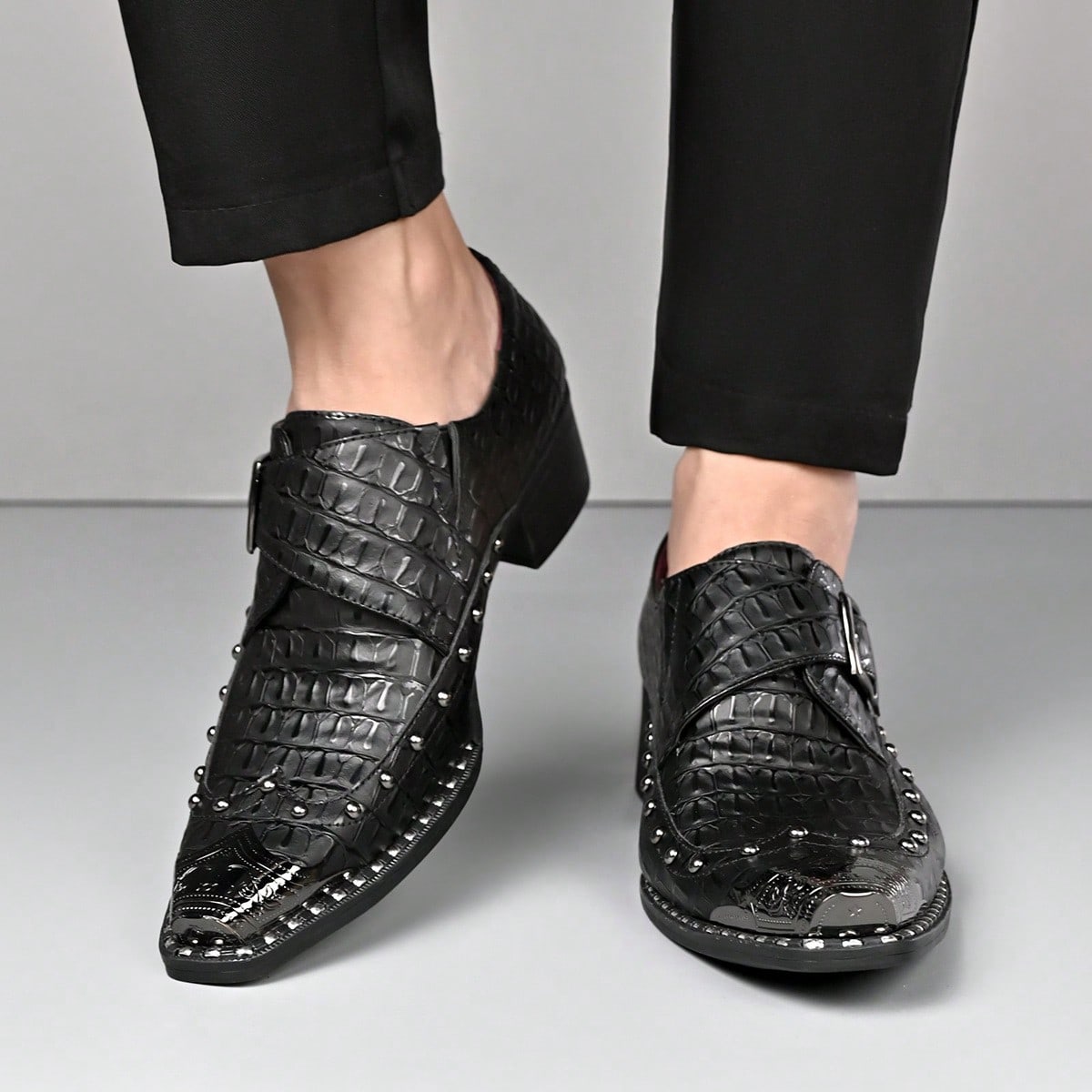 Vintage-Style Men Buckle Monk  - Shoes Heels Men reseña y precio