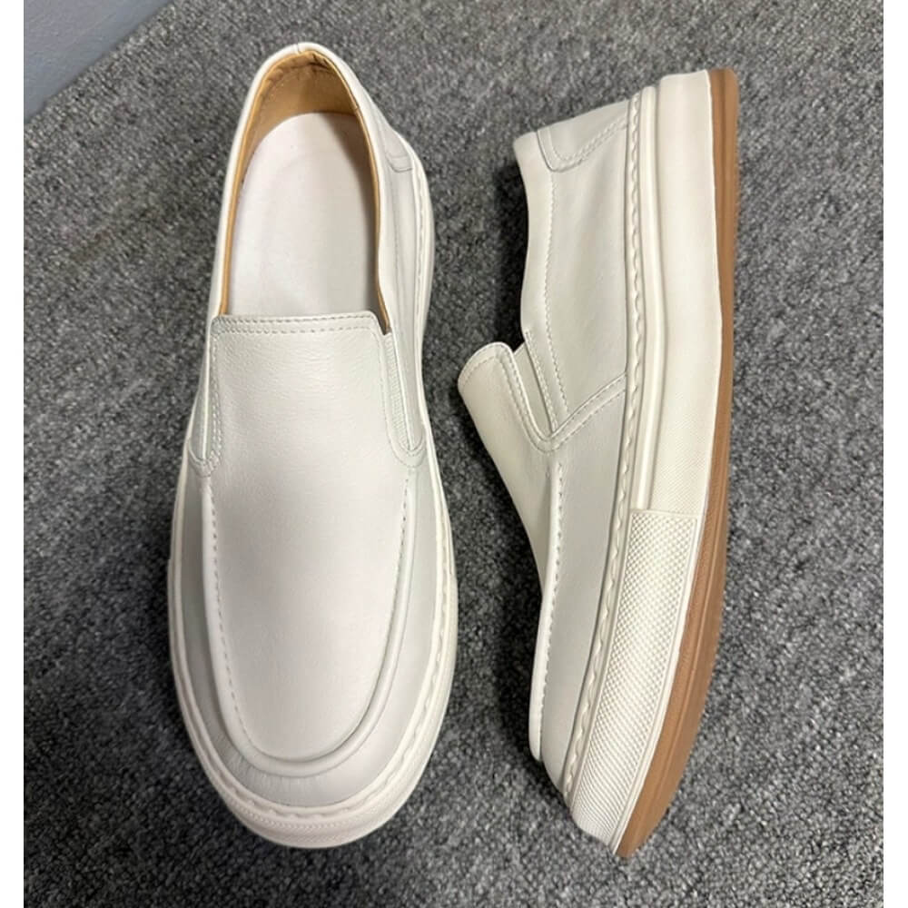 Luxury White Leather Casual Lo - Men'S Shoes Smart reseña y precio