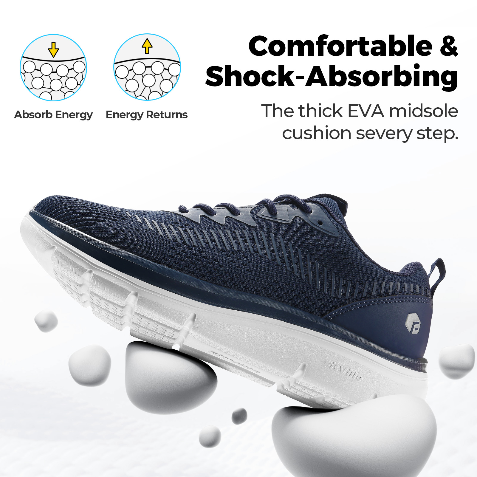 FitVille Men's Walking Shoes L - Men'S Shoes For Plantar Fasciitis reseña y precio