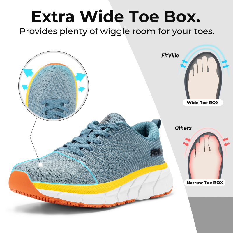 FitVille Wide Toe Box Men'S Sh - Men'S Shoes For Plantar Fasciitis reseña y precio