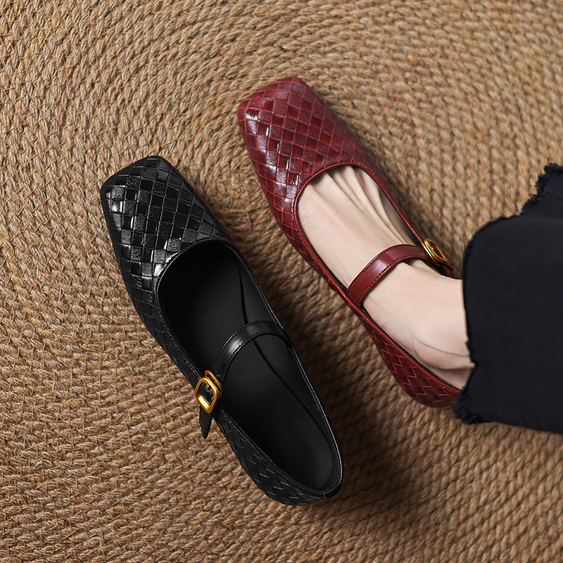 Woven Flat Bottom Mary Jane Wo - Shoes Heels Men reseña y precio