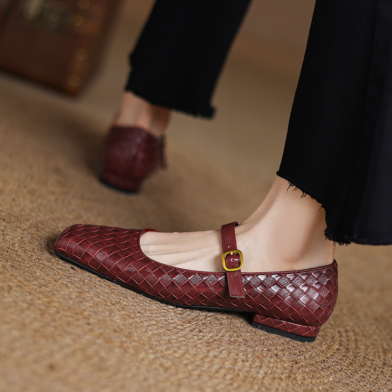 Woven Flat Bottom Mary Jane Wo - Shoes Heels Men reseña y precio