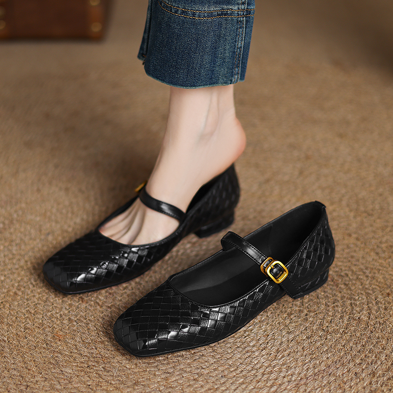 Woven Flat Bottom Mary Jane Wo - Shoes Heels Men reseña y precio