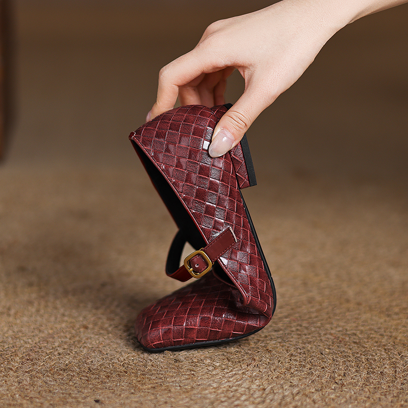 Woven Flat Bottom Mary Jane Wo - Shoes Heels Men reseña y precio