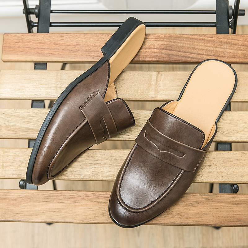 Men Fashionable Half-heeled Le - Shoes Heels Men reseña y precio