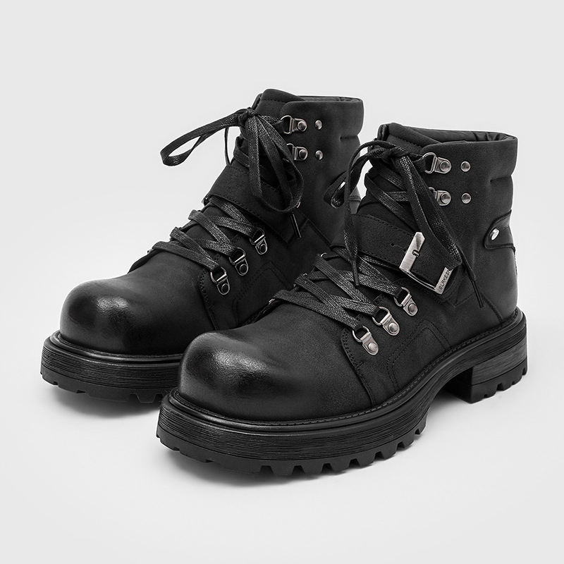 Brand Men Leather Boots Motorc - Men Shoes Brand reseña y precio