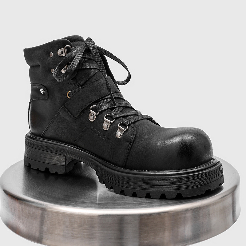 Brand Men Leather Boots Motorc - Men Shoes Brand reseña y precio