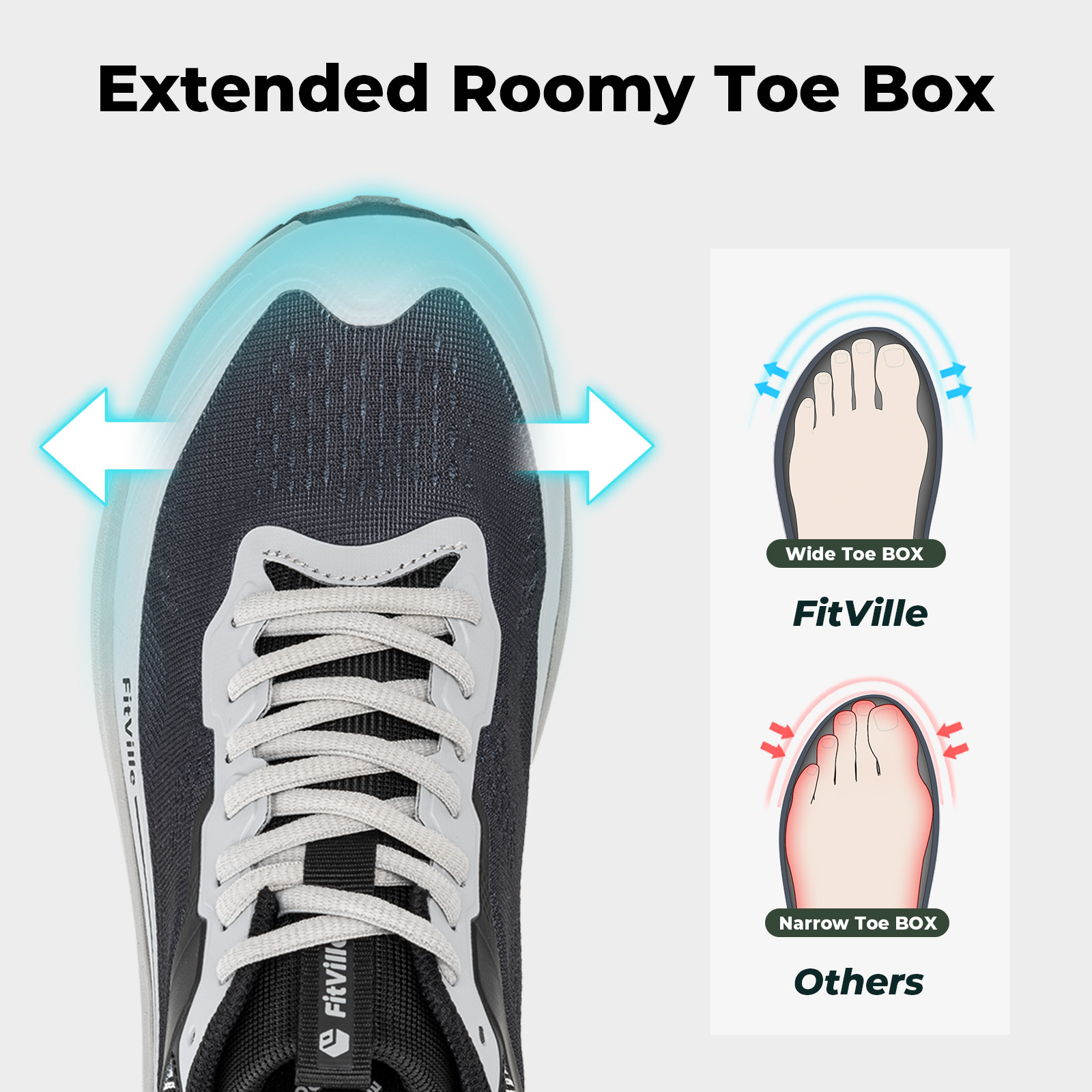 FitVille Wide Sports Shoes Wea - Men'S Shoes For Plantar Fasciitis reseña y precio