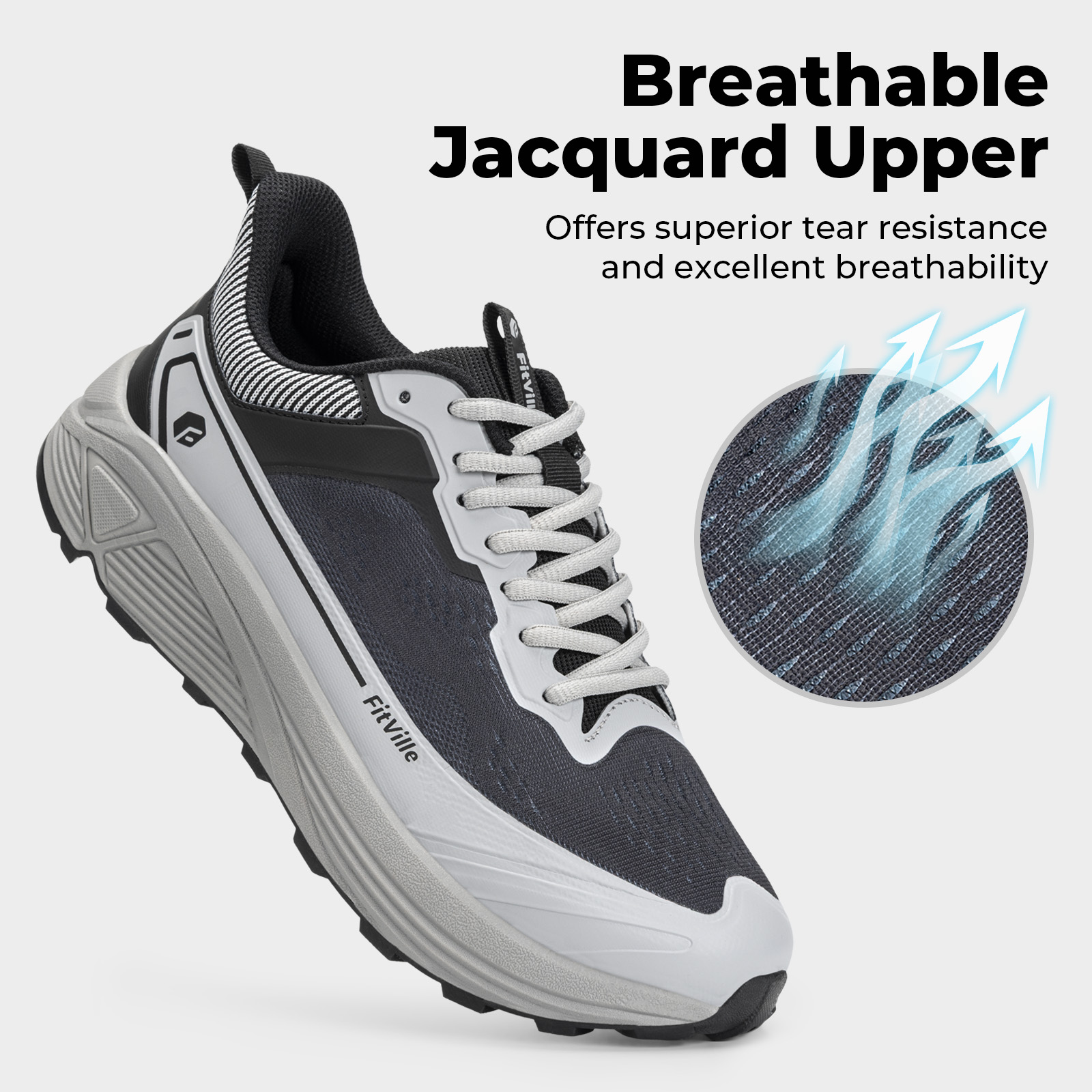FitVille Wide Sports Shoes Wea - Men'S Shoes For Plantar Fasciitis reseña y precio