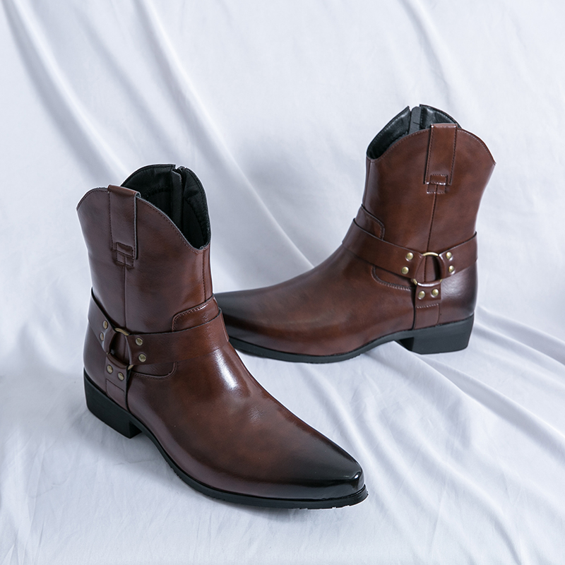 High Quality Leather Boots Men - Men Shoes Classic reseña y precio
