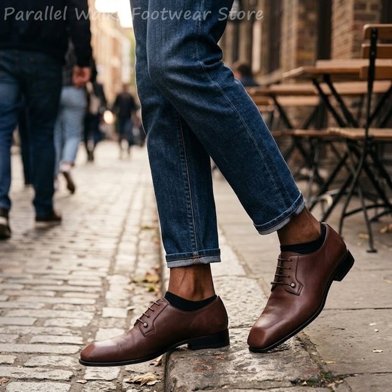 Mens Dark Brown Leather Derby  - Men'S Shoes Smart reseña y precio