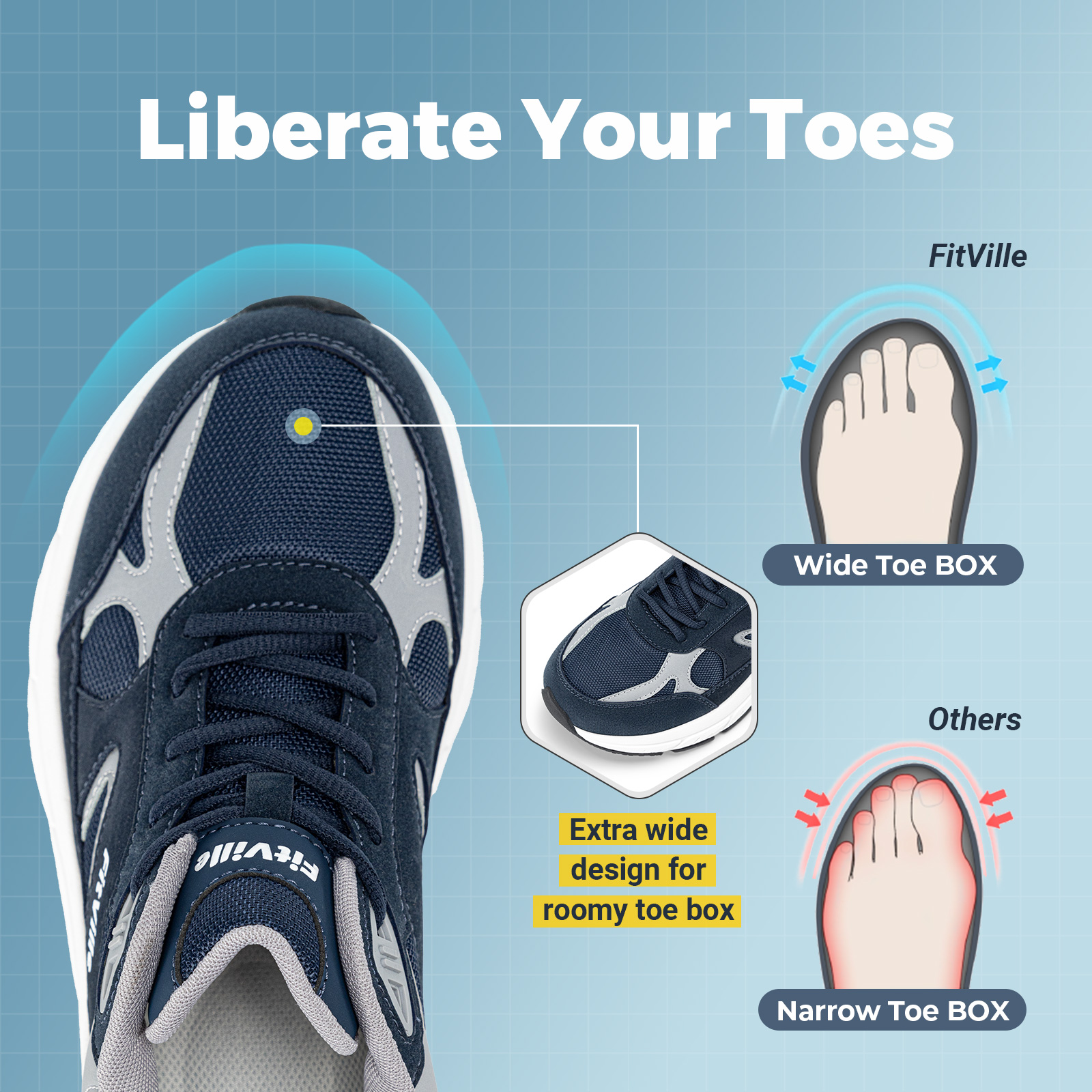 FitVille Newest Walking Shoes  - Men'S Shoes For Plantar Fasciitis reseña y precio