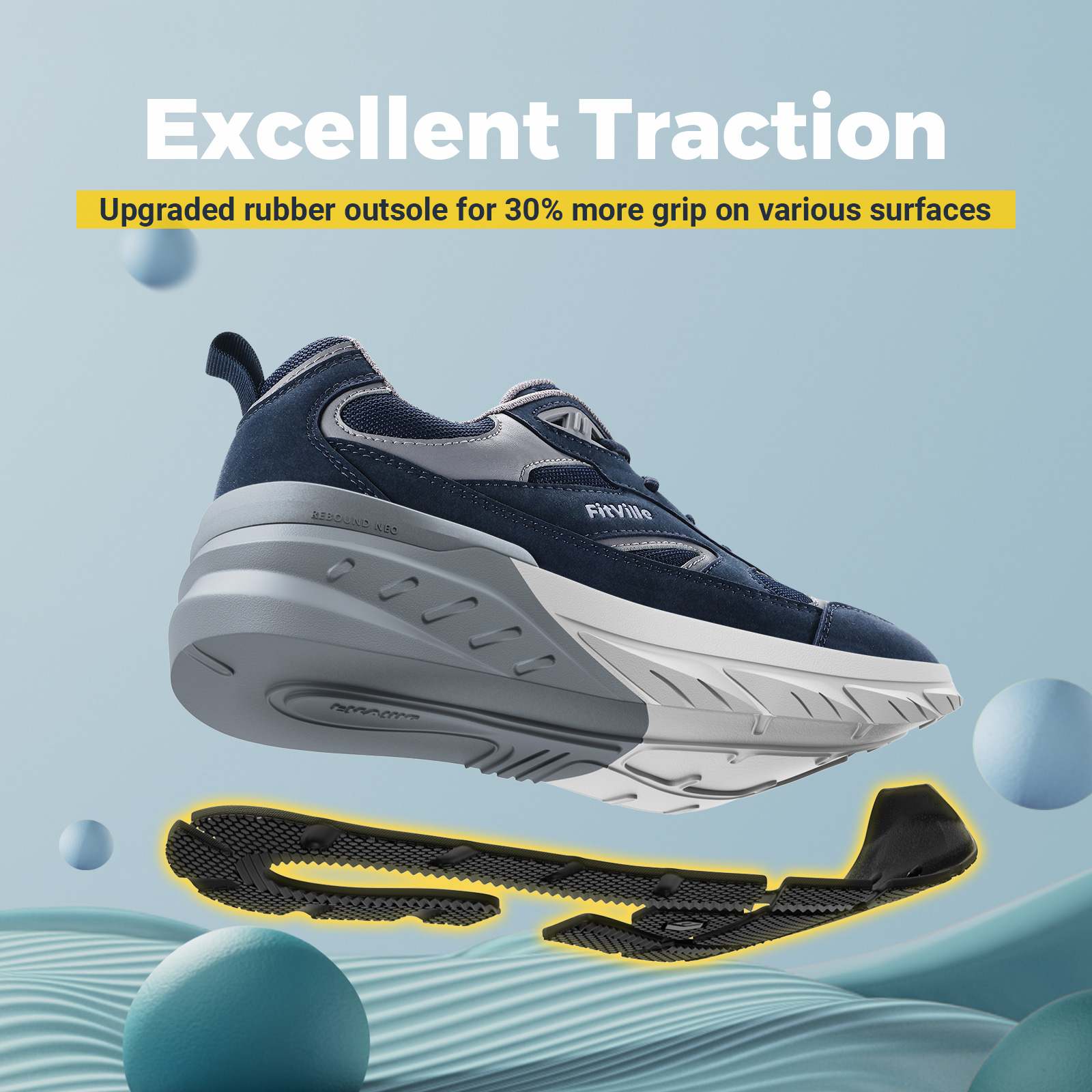 FitVille Newest Walking Shoes  - Men'S Shoes For Plantar Fasciitis reseña y precio