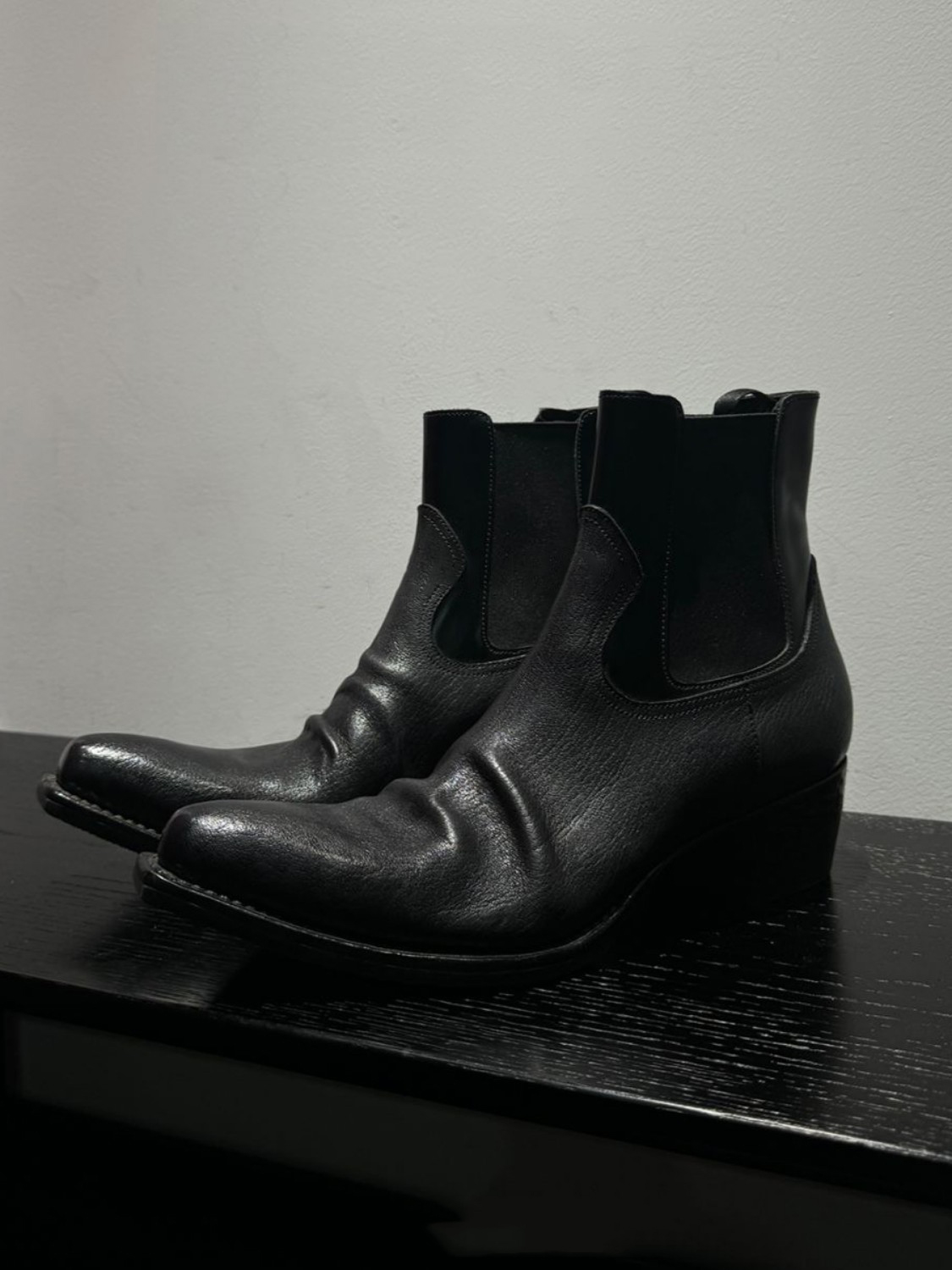 Men's Black Leather Chelsea Bo - Men'S Shoes Smart reseña y precio